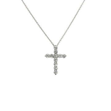 TIFFANY Cross Medium PT950 Necklace