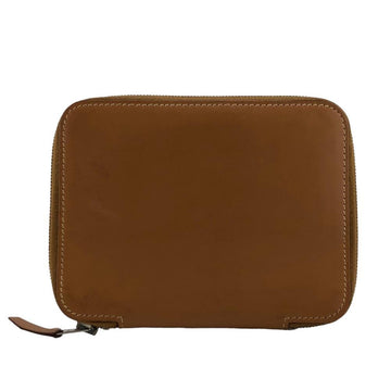 HERMES Agenda Zip Round Zipper Notebook Cover Brown Unisex