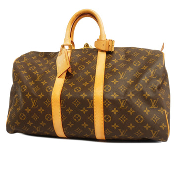 LOUIS VUITTONAuth  Monogram Keepol 45 M41428 Men,Women,Unisex Boston Bag,Handbag