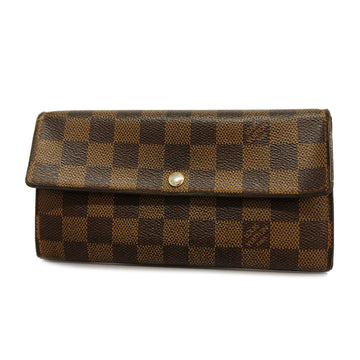 LOUIS VUITTONAuth  Damier Portofeuil Sara N61734 Men,Women,Unisex Long Wallet