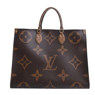 LOUIS VUITTON Giant Monogram Reverse On the Go GM Tote Bag M45320 Brown Women's