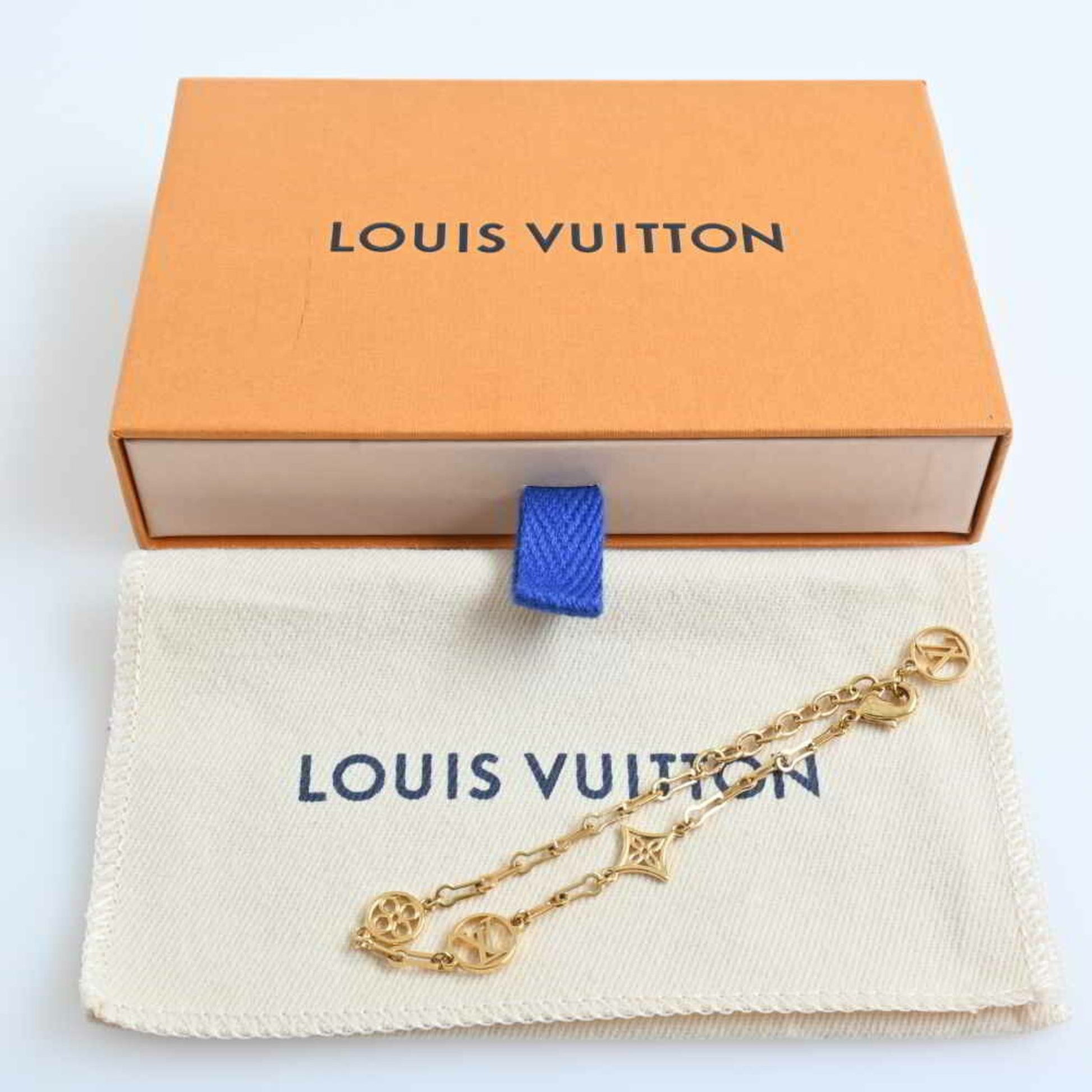 Louis Vuitton Brasserie LV Bracelet Enamel Resin Nylon Cord Orange M69455  F/S