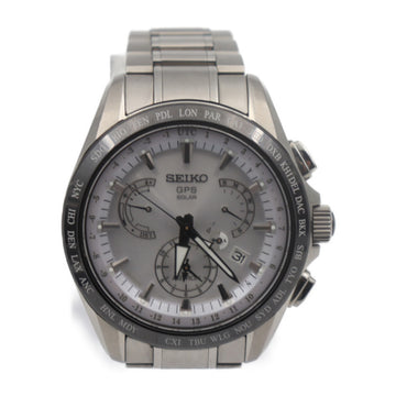 SEIKO ASTRON Astron watch SBXB047/8X53-0AB0-2 titanium ceramic silver white dial GPS solar radio chronograph