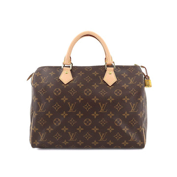 Louis Vuitton Monogram Speedy 30 Handbag Brown M41108 RFID Gold Hardware