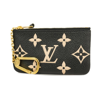 LOUIS VUITTONAuth  Monogram Empreinte Pochette Cle M80885 Coin Purse Beige,Black