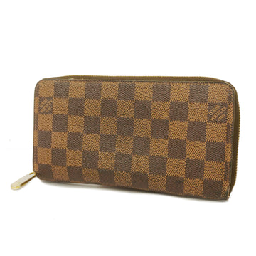 LOUIS VUITTON[3za1022]Auth  Long Wallet Damier Zippy Wallet N60015