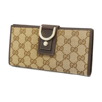 GUCCIAuth  Long Wallet Abbey 141412 Women's GG Canvas Long Wallet Beige Brown