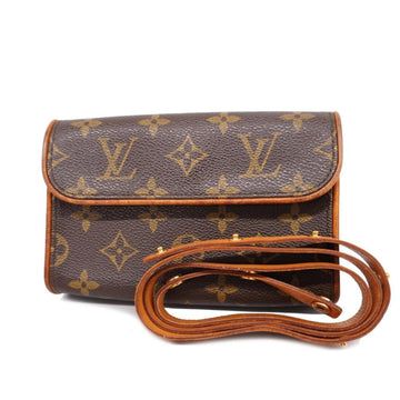 LOUIS VUITTON Waist Bag Monogram Pochette Florentine M51855 Brown Ladies