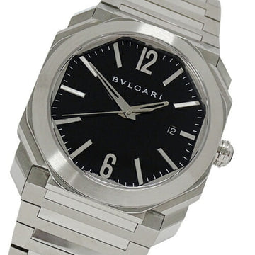 BVLGARI Watch Men's Octo Date Automatic Winding AT Stainless Steel SS BG041S Silver Black Polished