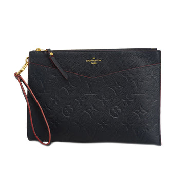 LOUIS VUITTONAuth  Monogram Empreinte Pochette Melanie MM M68706 Marine Rouge