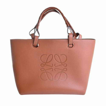 Loewe leather anagram tote bag brown