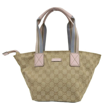 Gucci GG canvas logo tote bag light handbag beige pink 131228 214397