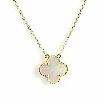 VAN CLEEF & ARPELS Necklace Alhambra White Shell Au750 K18YG Gold Accessories Women's necklace gold