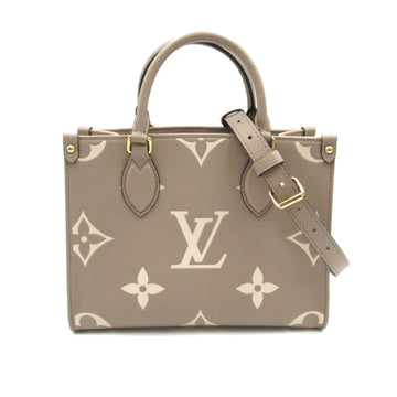 LOUIS VUITTON On the Go PM Beige Turtle claim Monogram empreinte leather M45779