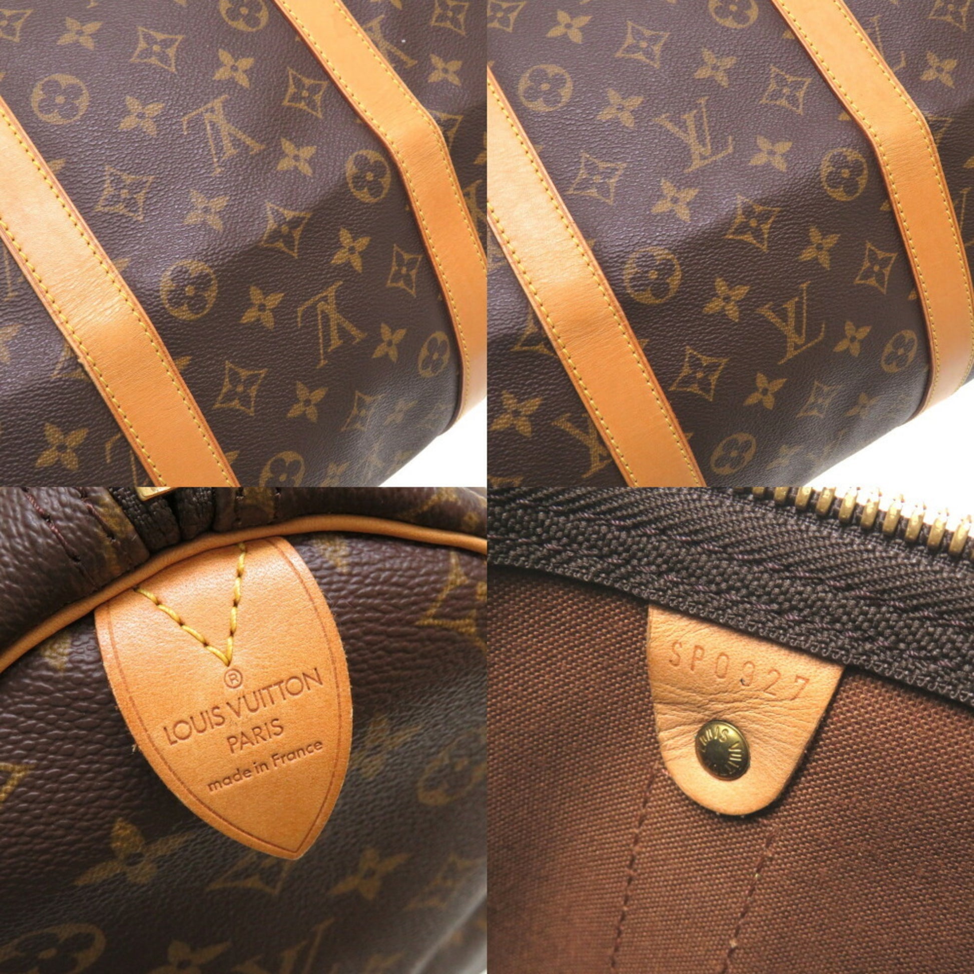 Shop Louis Vuitton Keepall Street Style Plain Leather Logo Boston