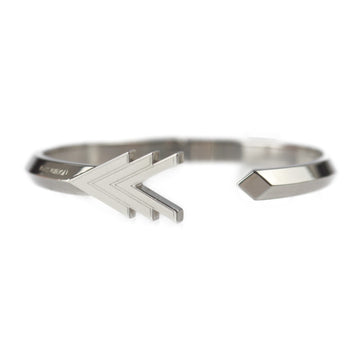 LOUIS VUITTON cuff VVV bracelet M00051 metal silver bangle