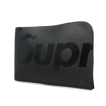 LOUIS VUITTONAuth  Epi Pochette Joule GM Supreme Collaboration M67754 Men,Women,Unisex Clutch Bag Noir