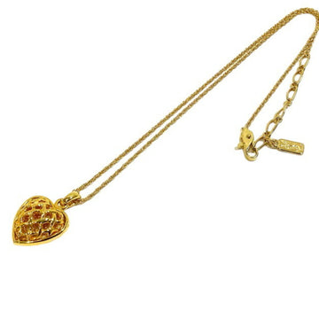 YVES SAINT LAURENT Plated Necklace GP Gold Basket Heart