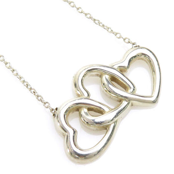 TIFFANY&Co. Necklace Triple Heart Silver 925 Women's