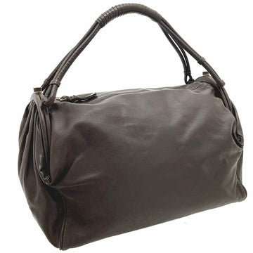 Bottega Veneta handbag with clasp pocket one handle bag leather dark brown 10819208114EBO BOTTEGA VENETA shoulder