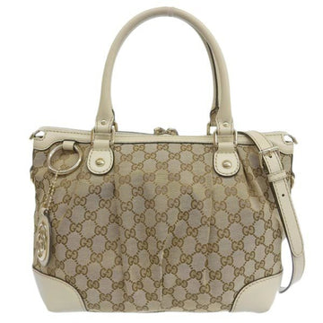 GUCCI GG Canvas Sookie 2WAY Handbag 247902 Beige/Ivory Women's