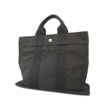 HERMESAuth  Her Line PM Women's Canvas Tote Bag Black