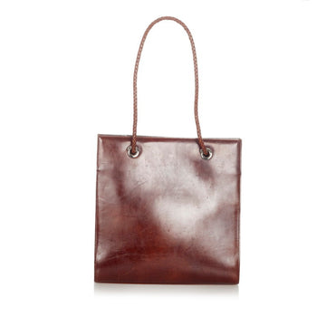 Cartier tote bag brown leather ladies CARTIER