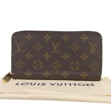 Louis Vuitton Monogram Zippy Wallet Round Zipper Long Coquelicot M41896