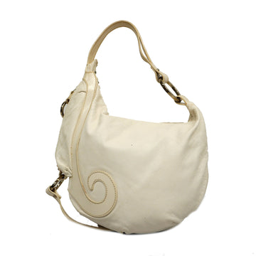 FENDIAuth  Shoulder Bag Women's Leather Shoulder Bag White