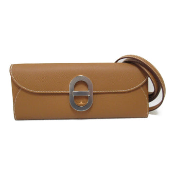 HERMES Chaine d'Ancle Tou Go Shoulder Bag Brown Gold leather Epsom