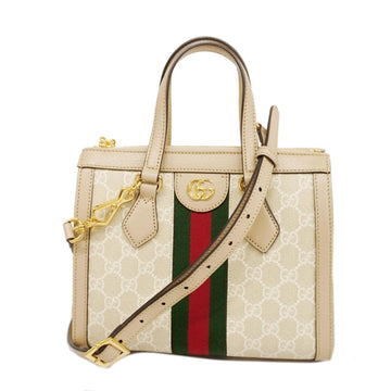 GUCCI Handbag GG Supreme Sherry Line Ophidia 547551 525040 Leather Beige Ladies