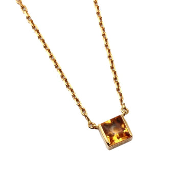 Cartier Tank Citrine Necklace 750 K18YG Yellow Gold Women's Jewelry