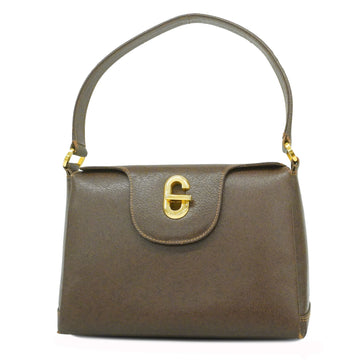 GUCCIAuth  Handbag Women's Leather Handbag Brown