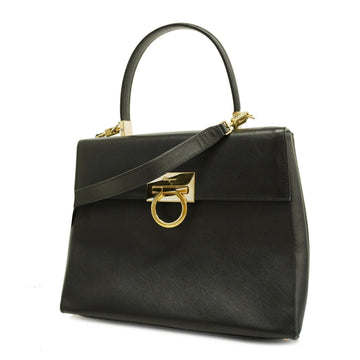 SALVATORE FERRAGAMOAuth  Gancini 2 Way Bag Leather Black