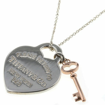 TIFFANY Necklace Return to RTT Heart Key Silver 925 Rubedo Metal Ladies &Co.