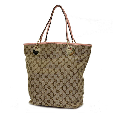 GUCCI tote bag GG canvas 120836 pink brown champagne ladies