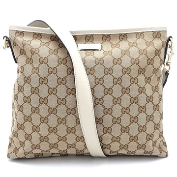 GUCCI 388924 Shoulder bag GG canvas x leather beige ivory 351011