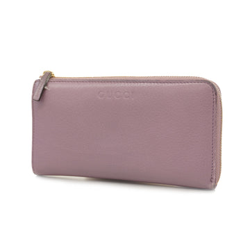 GUCCIAuth  Bi-fold Long Wallet 332747 Women's Leather Purple