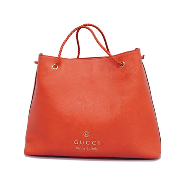 GUCCI[3ab0954] Auth  tote bag 380118 leather red gold metal