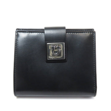Salvatore Ferragamo Gancini Bi-Fold Wallet Leather Ladies
