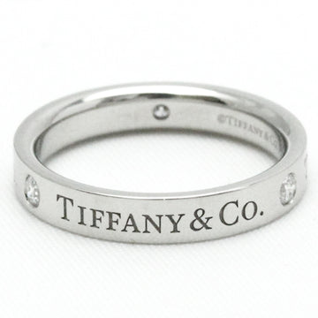TIFFANY Flat Band Ring Platinum Fashion Diamond Band Ring Carat/0.07 Silver