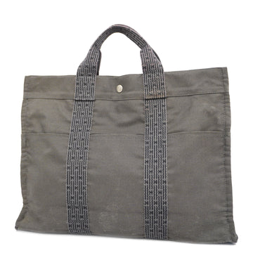 HERMESAuth  Ale Line MM Men,Women,Unisex Canvas Tote Bag Gray