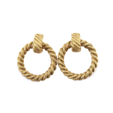 Chanel swing hoop here mark earrings gold 25 accessories vintage Vintage Earrings