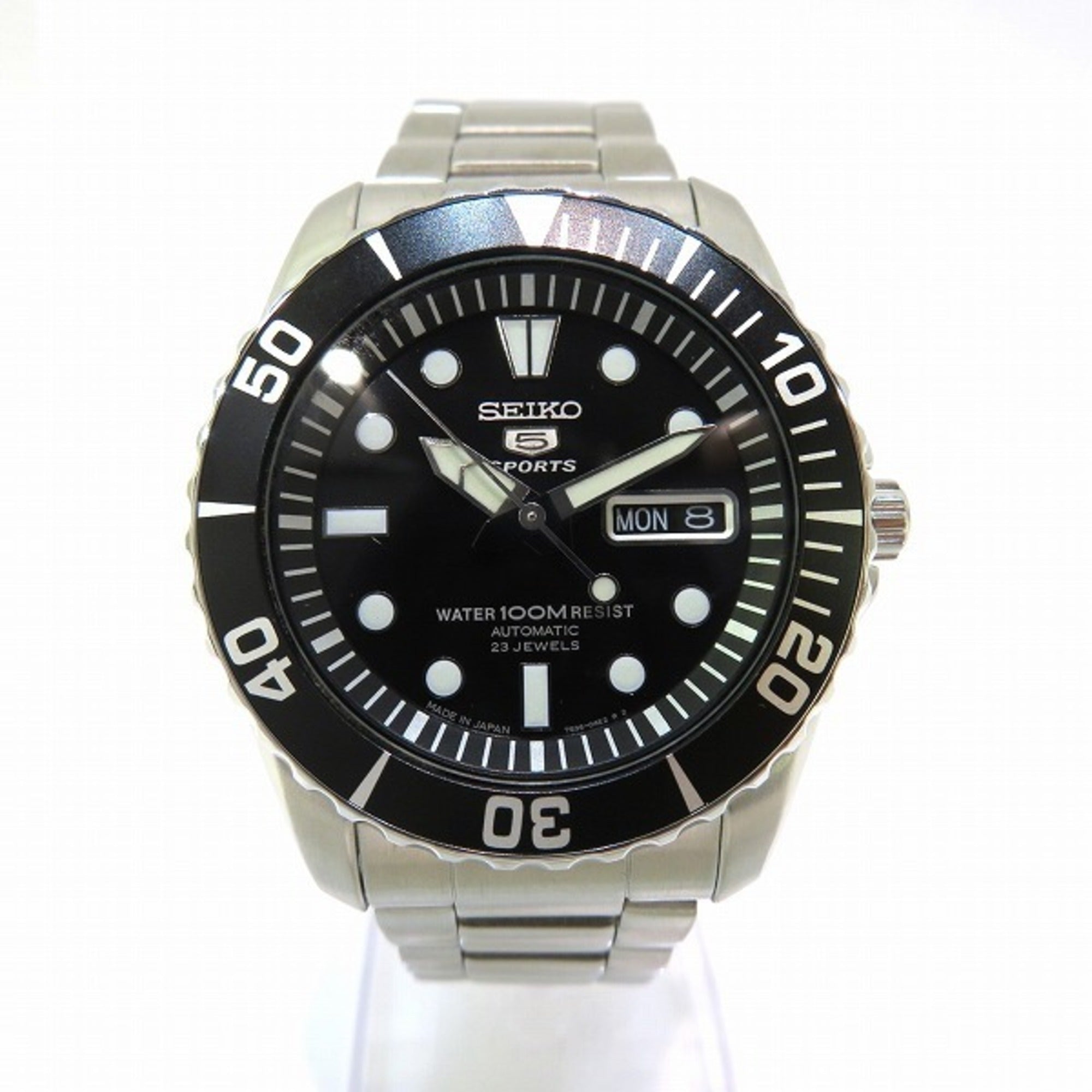 SEIKO 5 Sports 7S36 03C0 Automatic Black Dial Watch Men s