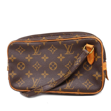 LOUIS VUITTON Shoulder Bag Monogram Pochette Marly Bandouliere M51828 Brown Ladies