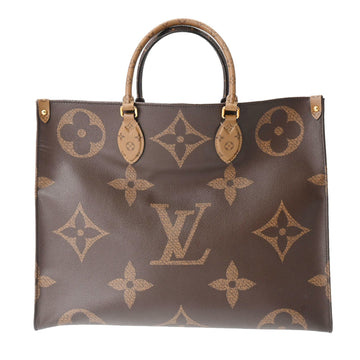 LOUIS VUITTON Monogram Giant On the Go GM Tote Brown M44576 Unisex Reverse Canvas Handbag