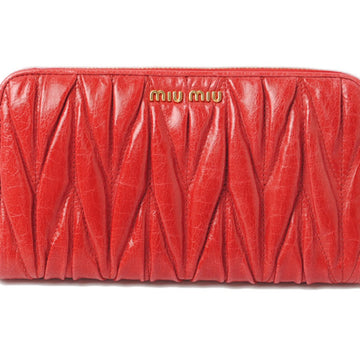 MIU MIU wallet miumiu 5M0506 MATELASSE 'LUX Materasse LACCA Red series Outlet