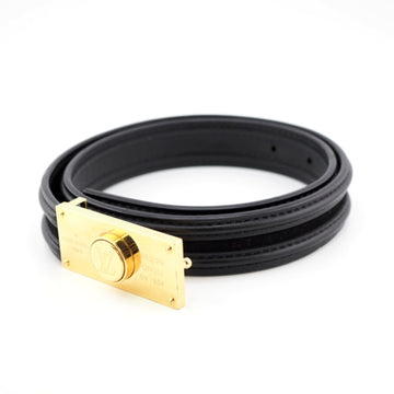 LOUIS VUITTON MP247 Suntulle Dauphine Belt Black Unisex