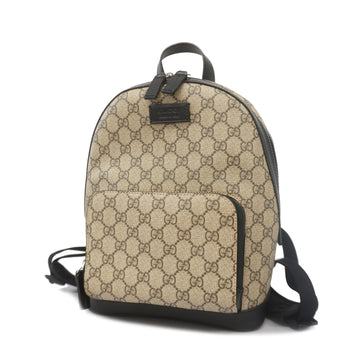 GUCCI[3yc1571] Auth  Backpack GG Supreme 429020 Beige/Black Silver metal