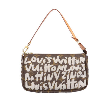 LOUIS VUITTON Pochette Accessory Monogram Graffiti Shoulder Bag Canvas M92192 Brown Women's